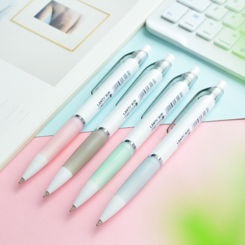 Nijia stationery MUJI style student mechanical pencil 0 5 0 7mm simple push pencil with protective cover