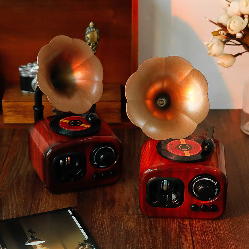 Nijiins Retro Gramophonic Machine Octaonic Box Birthday Gift Girls Bedroom Decorated Music Box Swing for Bestie-Taobao