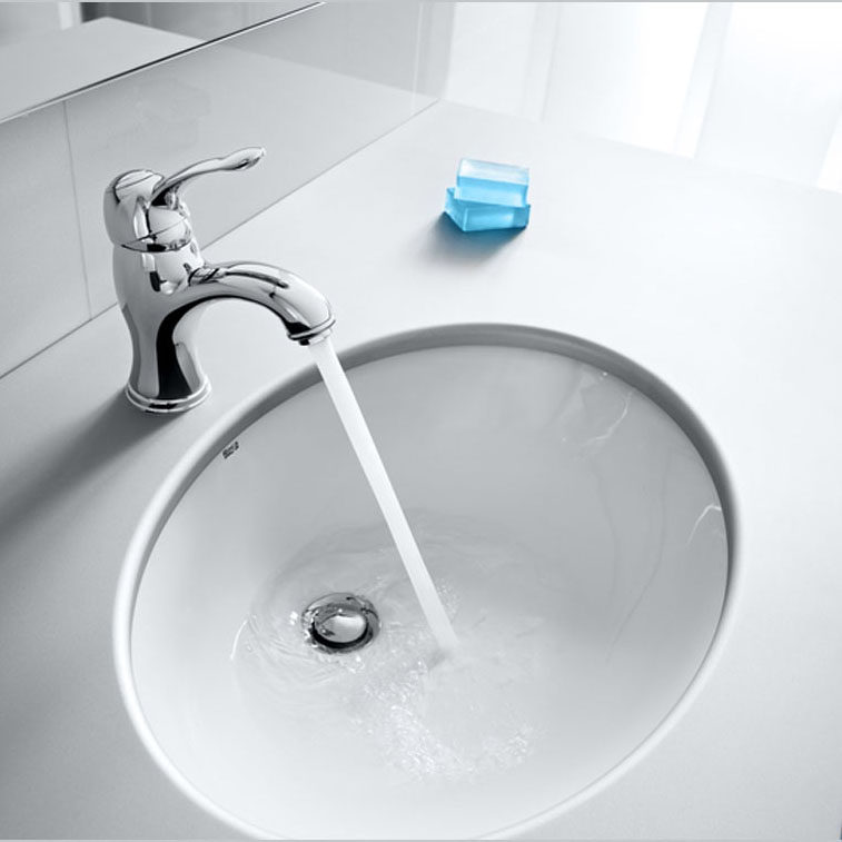 LeHome bathroom ROCA FLOOR BASIN OVAL CERAMIC EMBEDDED WASH BASIN BENA Makeup Room Wash Face Basin