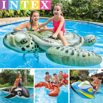 INTEX children thickened water inflatable toy animal sitting on crocodile turtle large lobster floating swimming sitting lap