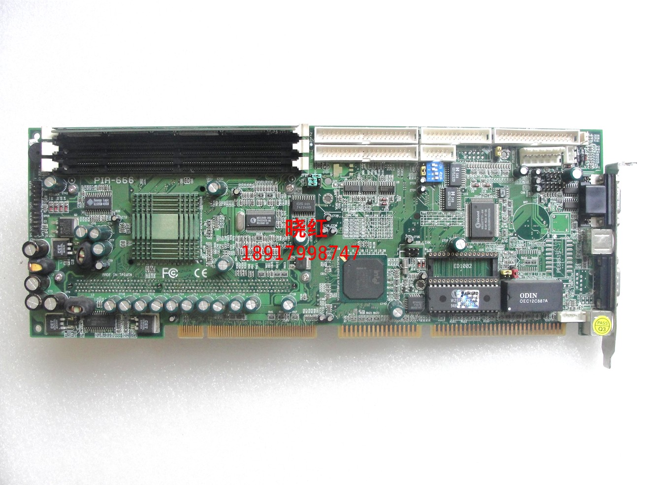 Ipan industrial control board PIA-666 full-length CPU board with CPU memory test intact spot