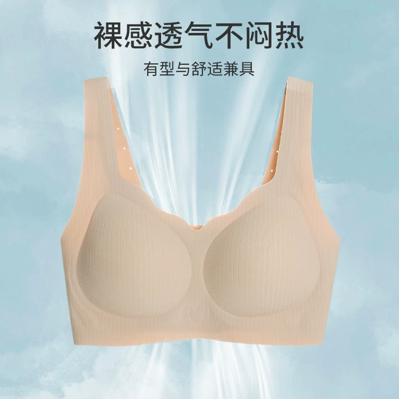 Underwear, wireless bra, thin bra top, plus size