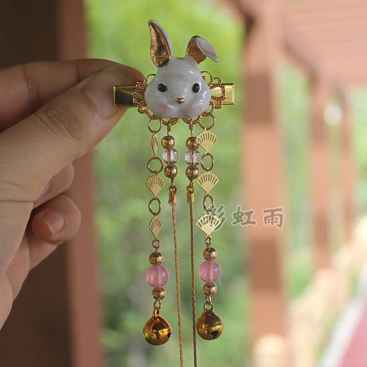 Han yếu tố mũ Hanfu cổ tóc phụ kiện tóc dễ thương cô gái trái tim con cáo thỏ động vật tua trang phục kẹp tóc kẹp tóc cho bé gái