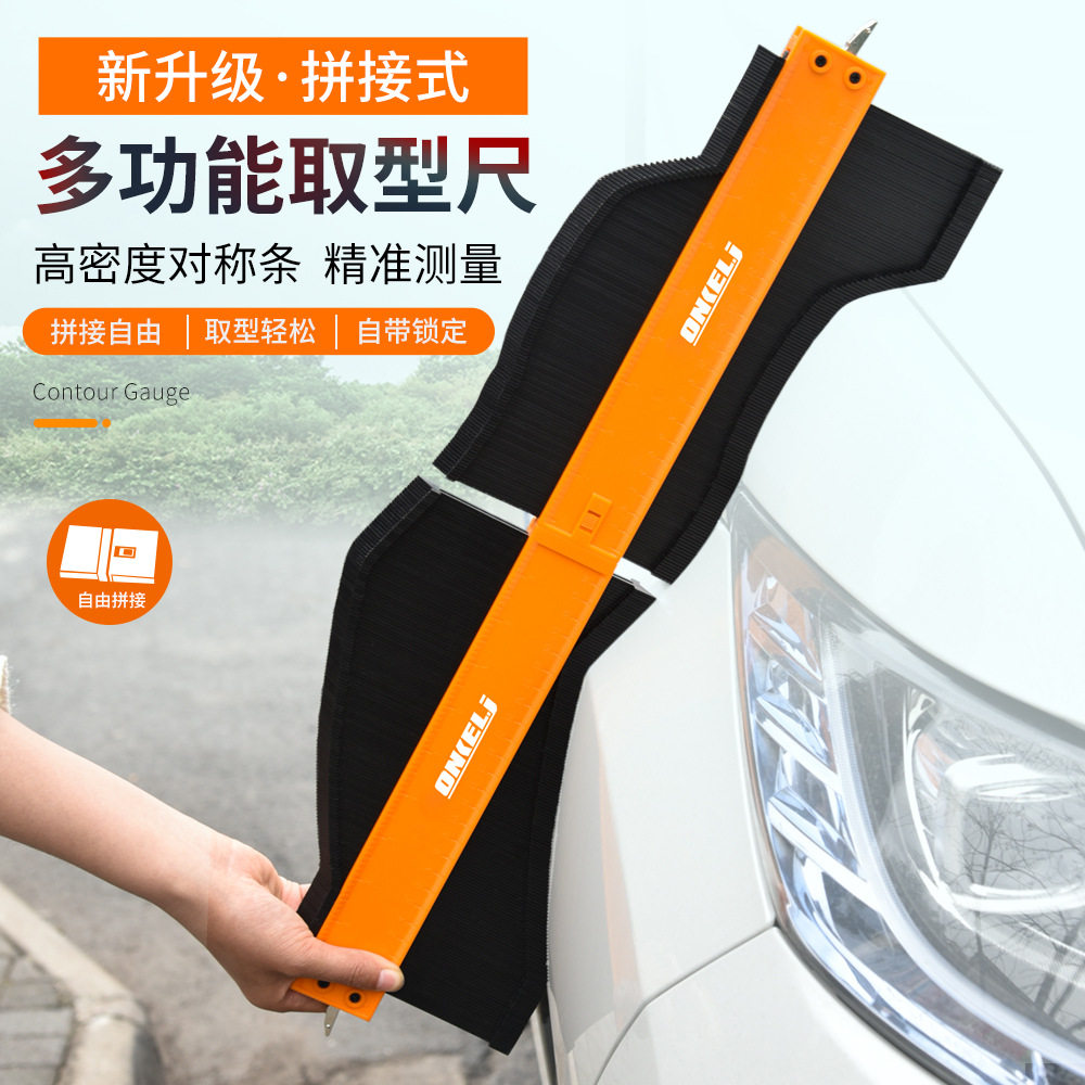 2022 new lock contour gauge contour ruler copying gauge woodworking measuring gauge shaper radian measuring ruler