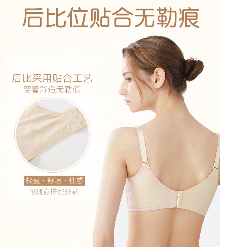 Nước hoa nữ đồ lót không có vòng thép đơn giản và thoải mái không có vệt mịn ngực nhỏ thu gom áo ngực để nhận áo ngực làm đẹp lưng áo ngực - Áo ngực không dây áo ngực hở lưng