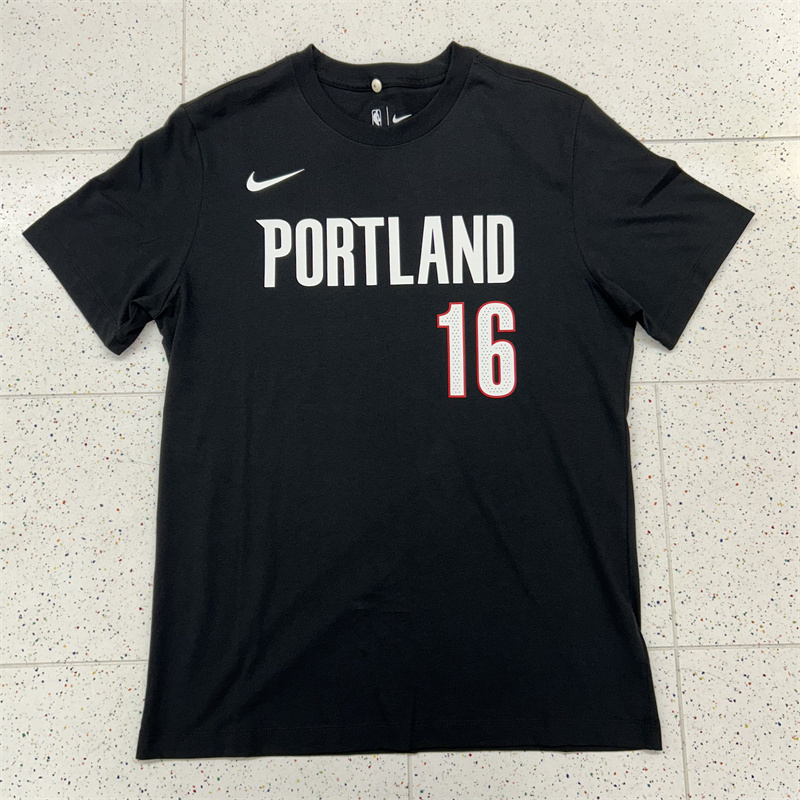 Nike Portland Trail Blazers Nba Yang Hansen Men's Short-Sleeved T-Shirt Summer Pure Cotton Iv0566-015 Nike Portland Trail Blazers Nba Yang Hansen Men's Short-Sleeved T-Shirt Summer Pure Cotton Iv0566-015