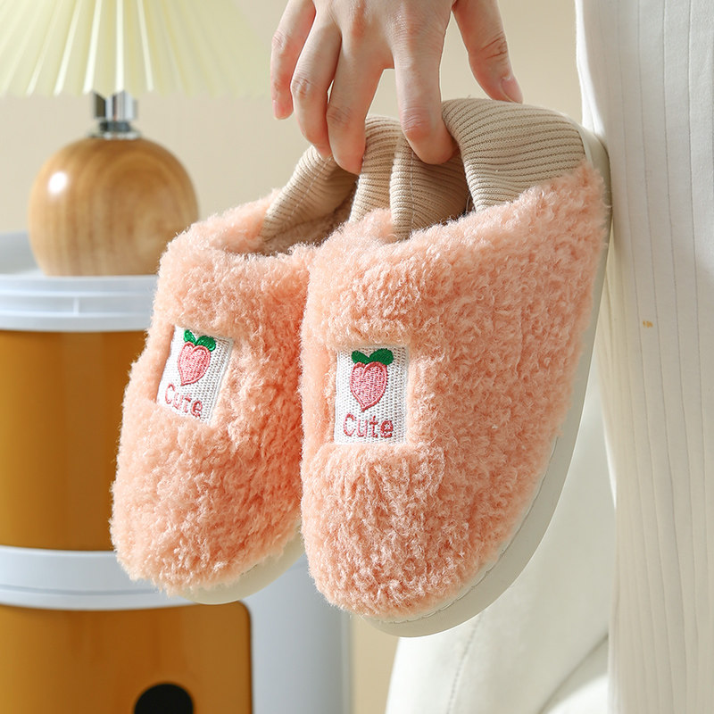 Autumn and winter cotton slippers women pregnant women postpartum indoor non-slip bag with Moon shoes plush warm September soft bottom