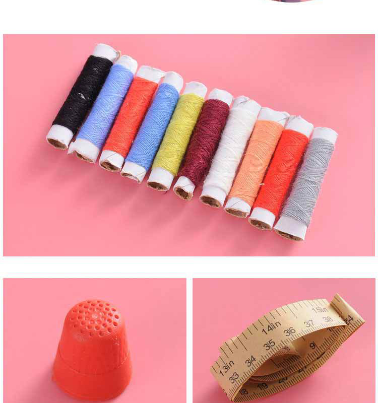 Bộ dụng cụ may gia đình di động may hộp may bộ dụng cụ thước kẻ xâu chỉ - Công cụ & vật liệu may DIY cây đan len