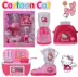 Cartoon hellokitty thiết bị mô phỏng trẻ em chơi nhà đồ chơi nước trái cây máy pha cà phê đồ dùng nhà bếp cô gái đồ chơi - Phòng bếp