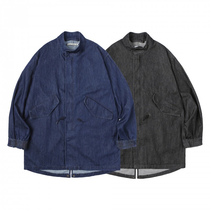LOST MIND Japanese vintage heavy washed denim jacket medium and long version of the tooling jacket military M65 male