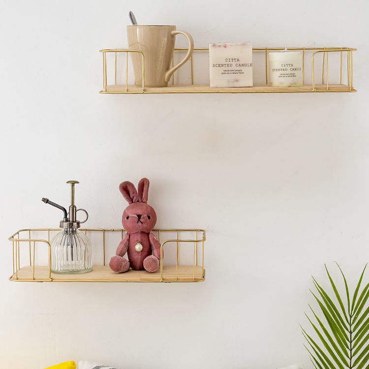 Nordic Light Extravagant Wall Shelf Free Stiletto Iron Art Wall Minimalist Modern Containing Living Room Bedroom Wall-mounted Decoration