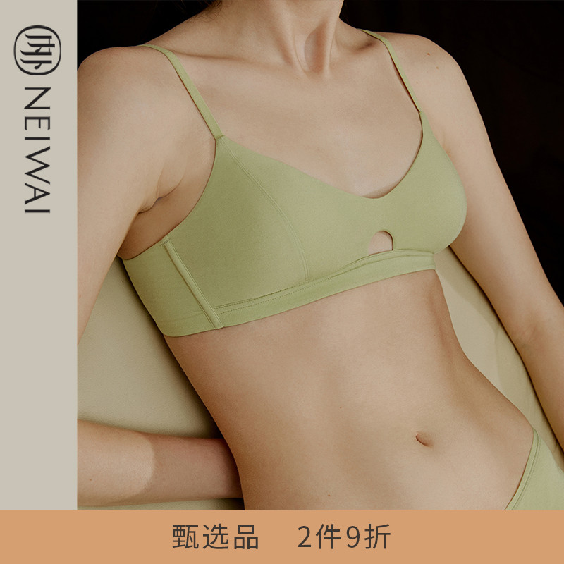 NEIWAI inside and outside the new zero-min * Linglong small chest underwear women without steel ring bra breathable subdivision half code