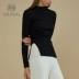 Chất liệu cotton lụa nhiệt nữ nhỏ cổ cao áo sơ mi chạm đáy áo len phục vụ nhà đồ ngủ phụ nữ mùa thu đông NEIWAI bên trong và bên ngoài đồ bộ thể thao nam Pyjama