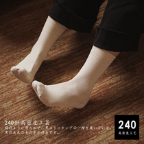 High creatine 240 needle spring and summer thin lady pure cotton short socks quality silk light cotton right angle full cotton socks hand boneless