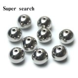 Украшение-шарик из нержавеющей стали, бусины, браслет из бусин, ювелирный шарм, аксессуар, четки из круглых бусин