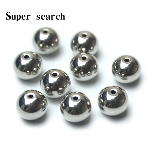 Украшение-шарик из нержавеющей стали, бусины, браслет из бусин, ювелирный шарм, аксессуар, четки из круглых бусин
