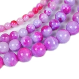 Сиреневые бусины, ожерелье ручной работы, серьги, браслет, аксессуар