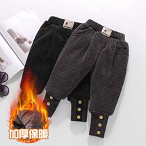 Childrens winter thick cotton pants girls sports pants autumn and winter wear boys and children Baby foreign warm pants