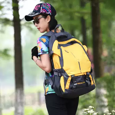 Outdoor large capacity backpack travel camping waterproof mountaineering bag men and women fashion sports school bag 45L25L shoulder bag