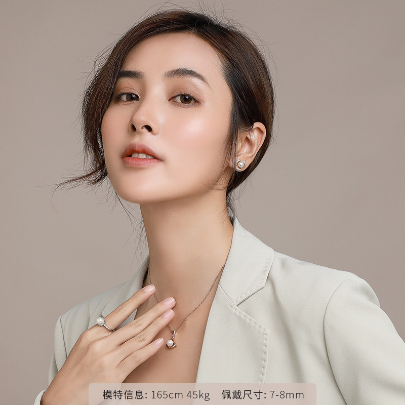 京润珍珠  925银 淡水珍珠吊链 项链 双重优惠折后￥169包邮 善缘、莹动可选