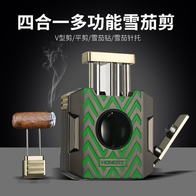 Baicheng Portable Creative Multifunctional V-shaped Cigar Cutter