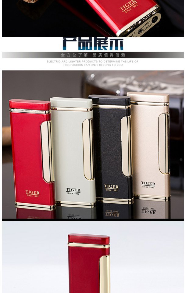Tiger thương hiệu bơm hơi nhẹ phần mỏng kim loại chống gió cá tính sáng tạo cửa hàng nhẹ phần nam các loại bật lửa