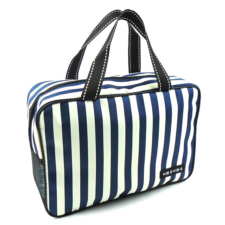 Striped large-capacity wash bag bath basket bath bag bath bag men and women outdoor travel storage bag bath bag