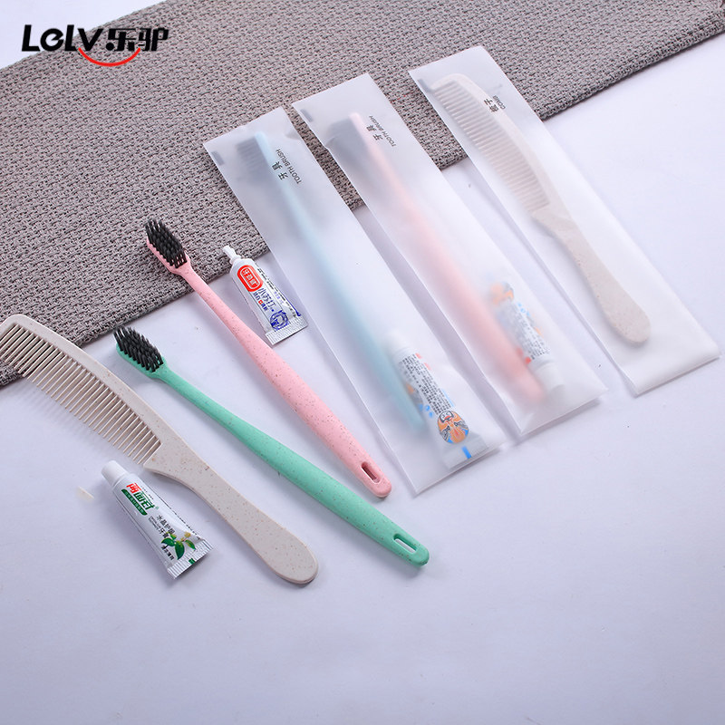 Le Donkey Hotel Hotel Special Toothbrush Toothpaste Disposable Tooth for Two-in-a-set Guesthouse Wash supplies Two-side needle