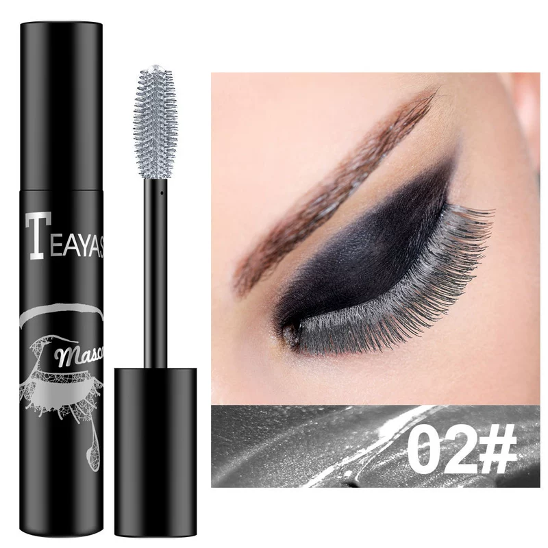 Mascara màu kéo dài dày đặc màu xanh xanh tím vàng bạc đồng huỳnh quang màu xanh lá cây không nở - Kem Mascara / Revitalash