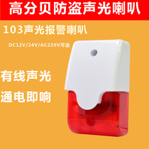 103 sound and light horn Sound and light alarm DC12V AC 220V wired sound and light horn alarm horn
