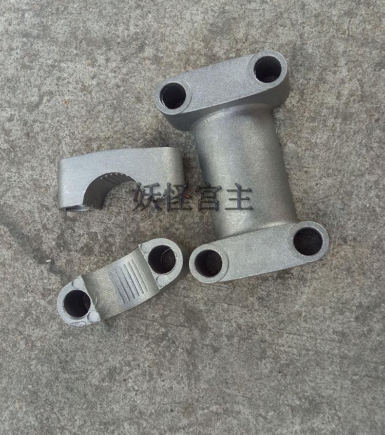 DIY ATV accessories Big bull dinosaur head Handle tube briquetting inverted three-wheel direction handle fixed aluminum briquetting