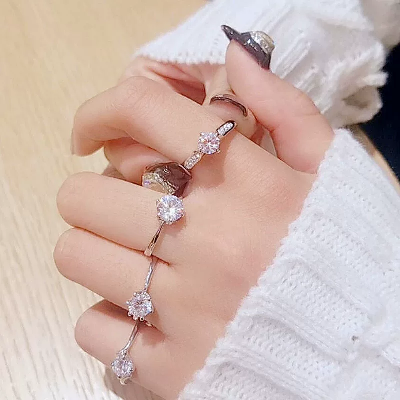 Импортное платиновое Diamond обручальное кольцо, 925 пробы серебро, платиновый 950 пробы, 2 карата