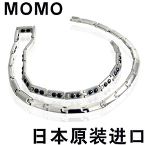  Japan MOMO treatment cervical pure titanium collar health necklace germanium magnetic therapy necklace Anti-fatigue and anti-radiation necklace