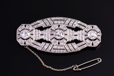 Ювелирные камни lg2766 artdeco 时期 铂金/白金钻石大胸针