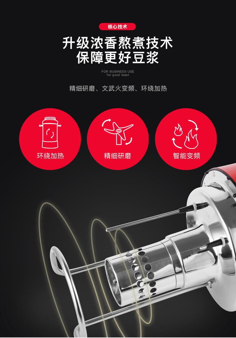 Haofujia Soymilk Thương mại Công suất lớn Tự động sưởi ấm Đa chức năng Bùn nghiền tươi Beater tách máy làm sữa hạt elmich