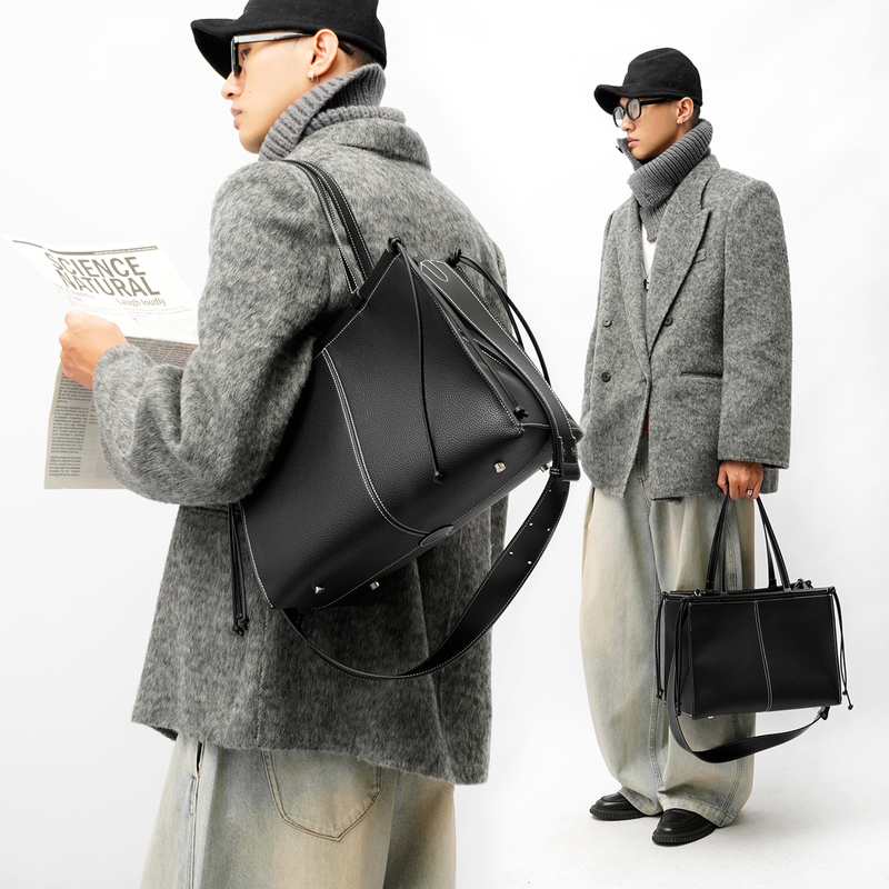 Bags with a High-End Feel, Large Capacity, Single-Shoulder Autumn and Winter Tote Bags for Work and Commuting, Wide Shoulder Straps, Large Women's Bags, Crossbody Bags for Men