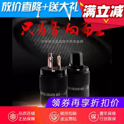 Copper color Art Rose series monocrystalline Copper silver plated gold-plated American power plug tail