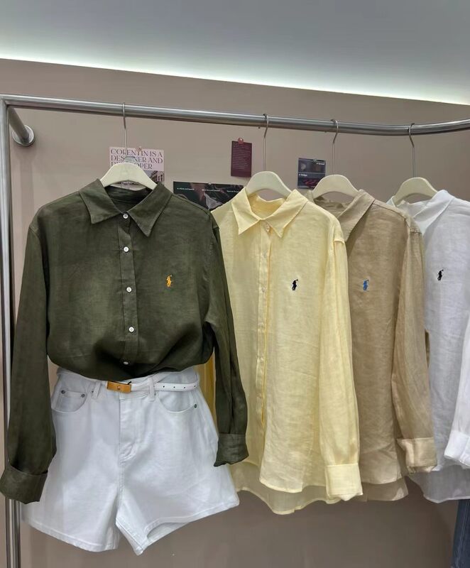 Nanyou European Goods 100% Linen High-Quality Minimalist Relaxed Comfortable Slimming Lapel Long-Sleeve Shirt Best-Selling Style Nanyou European Goods 100% Linen High-Quality Minimalist Relaxed Comfortable Slimming Lapel Long-Sleeve Shirt Best-Selling Style