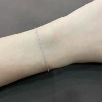 (Original customization) S925 sterling silver bracelet womens niche design simple ultra-fine woven adjustable anklet