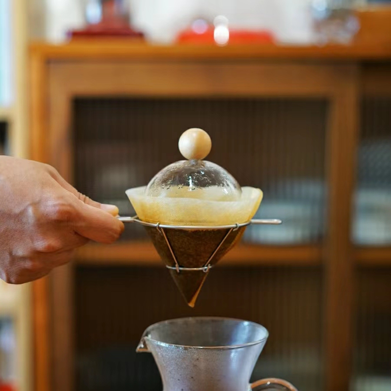 For Craftsmen Only! Japanese Matsuya-Style Hand-Brewed Coffee Filter Stand, Stainless Steel, 1-2 Servings