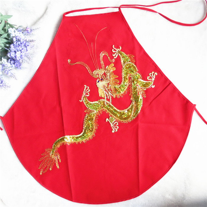 Của nam giới dành cho người lớn tạp dề kích thước lớn dạ dày ấm dạ dày tạp dề màu đỏ năm nay của nam giới và phụ nữ dành cho người lớn tạp dề phong cách Trung Quốc đồ ngủ nữ quần áo ngắn