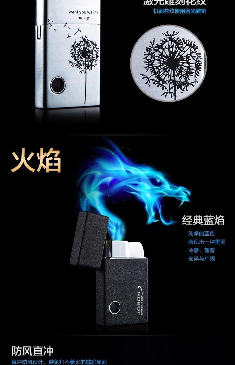 Jobon Zhongbang bơm hơi gió nhẹ bật lửa mở lạ lạ sáng tạo xì gà cá tính hột quẹt bic