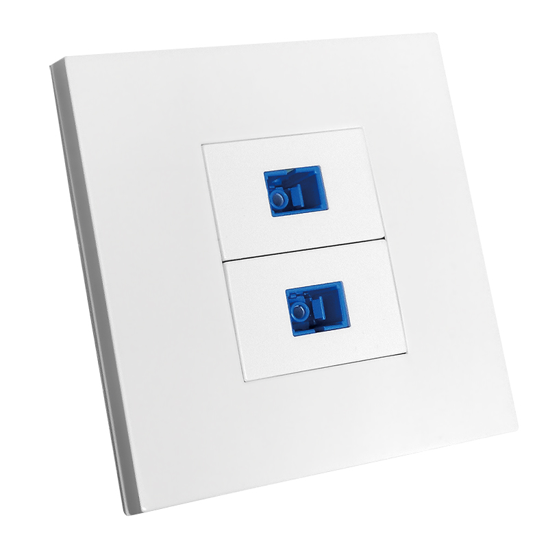 Double-port fiber optic home computer socket panel two-bit SC telecom mobile Unicom sc coupling terminal interface