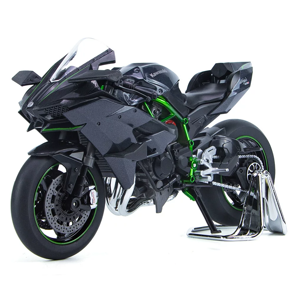 Kawasaki, реалистичная модель автомобиля с подсветкой, масштаб 1:9, амортизатор