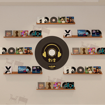 Free Punching Black Glue Record Display Black Glue Record Racks Ins and Living Room Multilayer Solid Planks Customizable Bookshelves