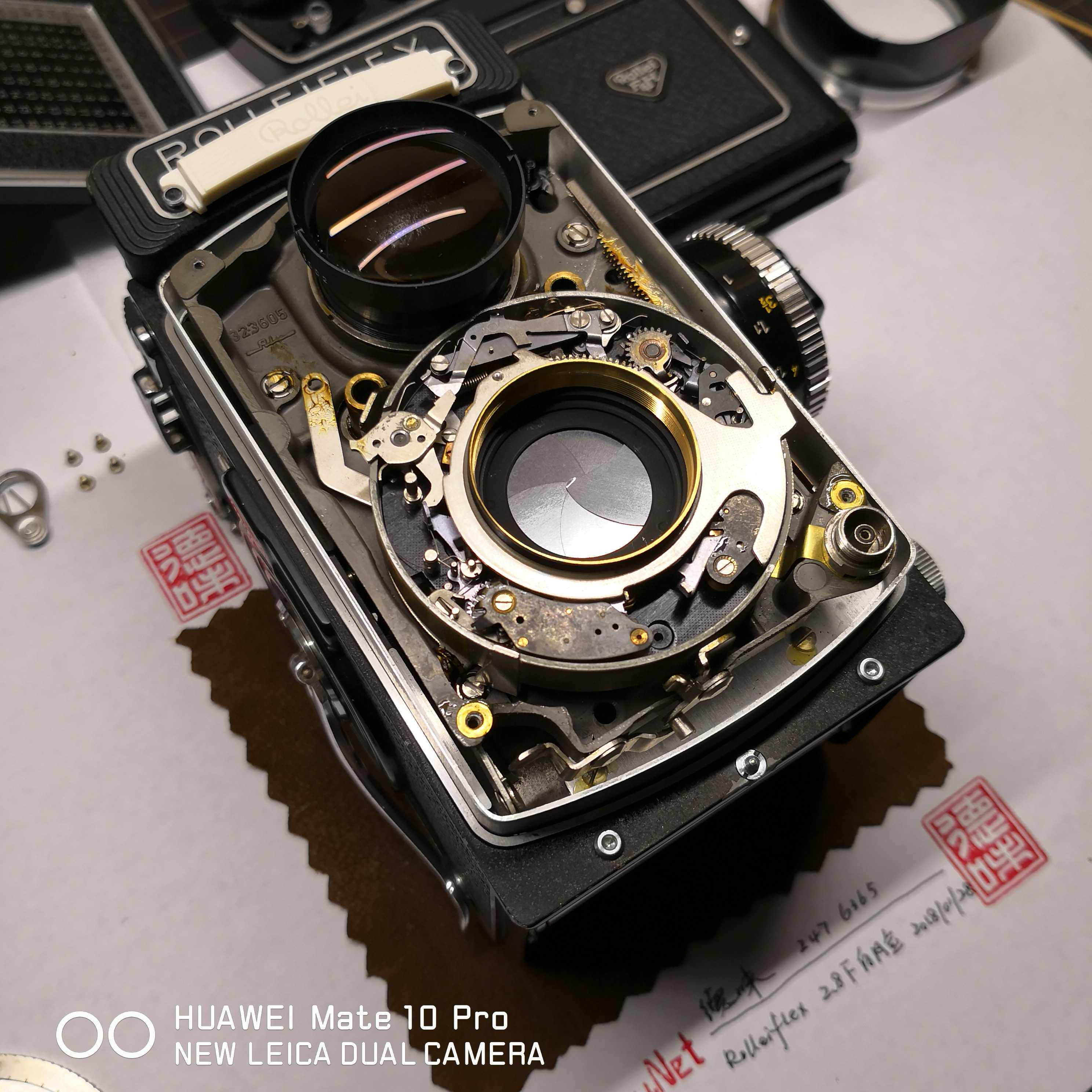(D Taste Pause) Rolleiflex 2 8F E3 white face 120 Double anti-maintenance CLA service