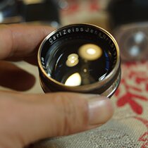 (German)1st edition Sonnar 50 1 5 5cm f1 5 Nickel black Contax RF i pre-war white glass head