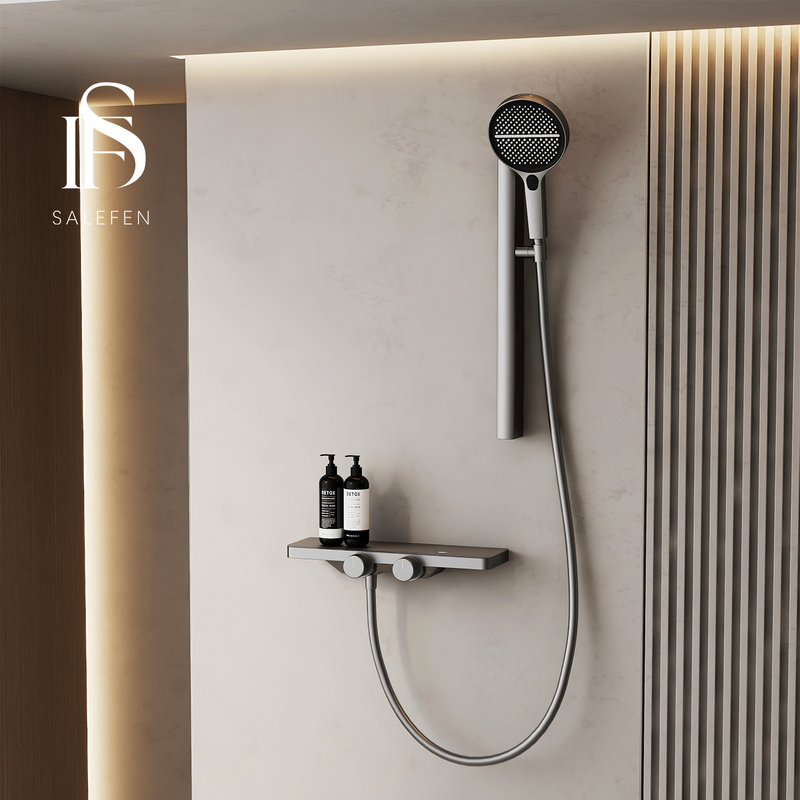 Salifen | Topless Shower Head Set, Simple Split Type, All-Copper, for Home Bathroom Use.