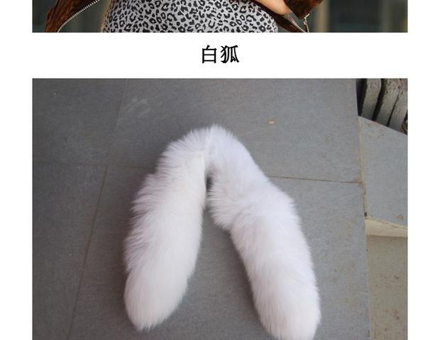 Chính hãng Fox Tail Bib Khăn quàng cổ nam và nữ Cổ Fox Fur Cổ áo Fox Bib khăn trùm đi phượt