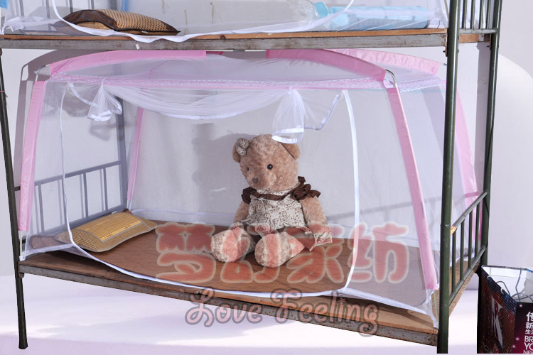 màn chống muỗi lây lan mã hóa đoạn zip ký túc xá 1.0m yurt gấp đứng chiếc giường tầng ký túc xá - Lưới chống muỗi mùng bung gấp gọn